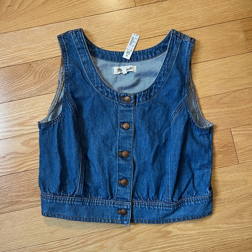 Denim Crop Vest